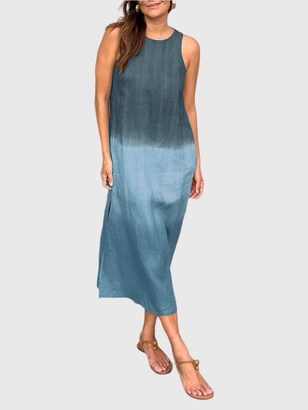 Terri-Lynn floral print dress earthy tones breezy drape flattering tummy-skimming silhouette