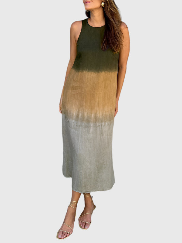 Terri-Lynn floral print dress earthy tones breezy drape flattering tummy-skimming silhouette