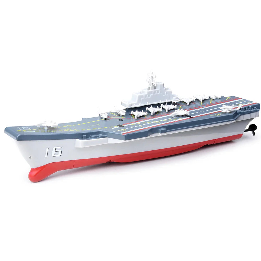 Porte-avions télécommandé, mini bateau télécommandé, modèle de simulation, jouet pour enfants - Wavlynn