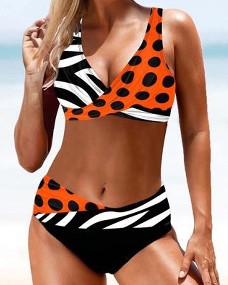 Women's colorful bikini set with flattering fit and playful vibrant palette for confident summer style