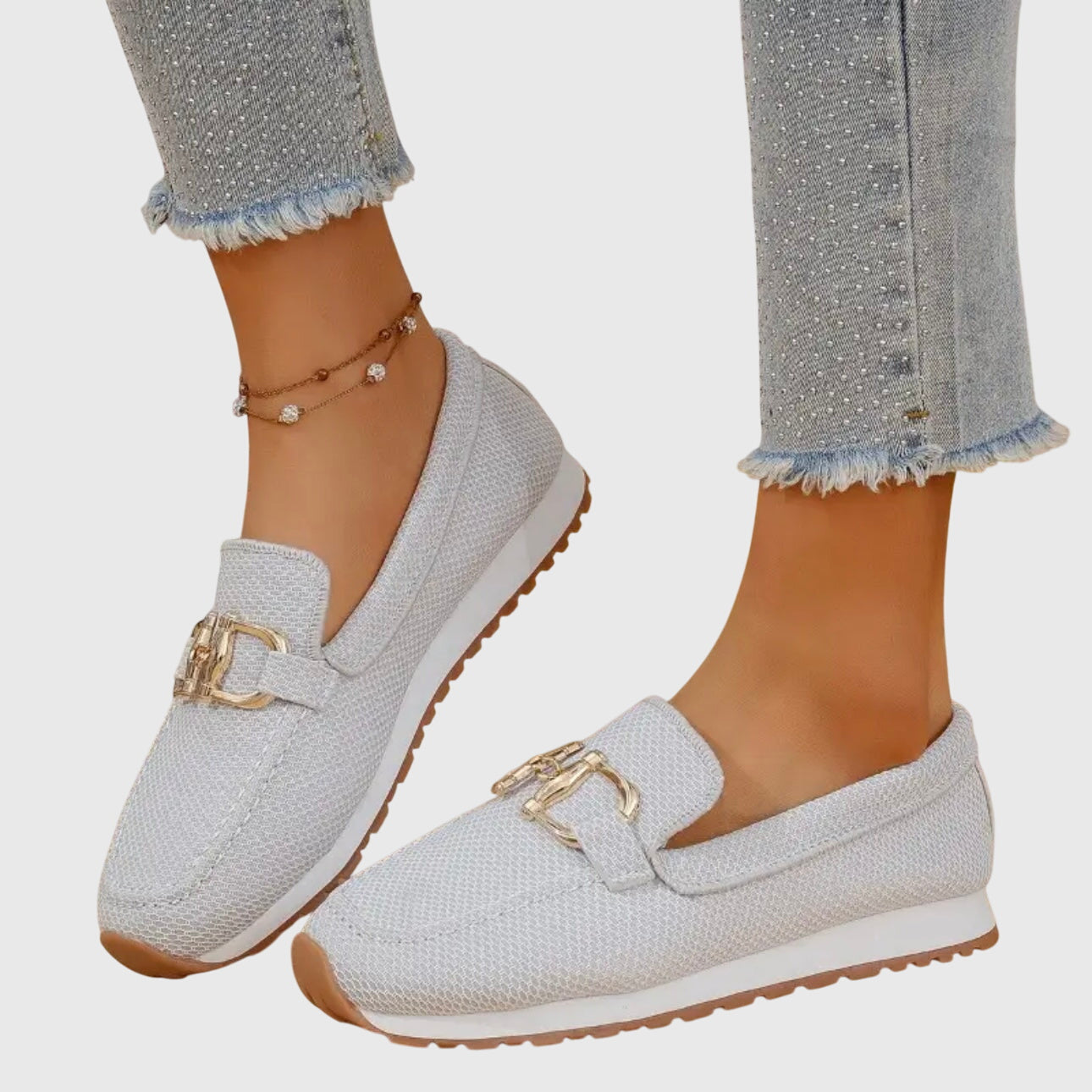 Black women's comfort loafers with cushioned footbed, ergonomic sole, and slip-on polished design