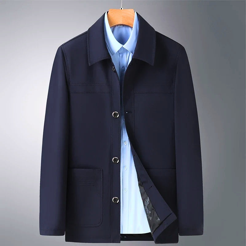 Arlan Ridge Coat versatile long-sleeve outerwear in neutral tones with temperature-regulating design