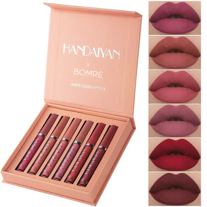 Lineage matte liquid lipstick set bold full-coverage pigment 12 shades weightless crease-free finish