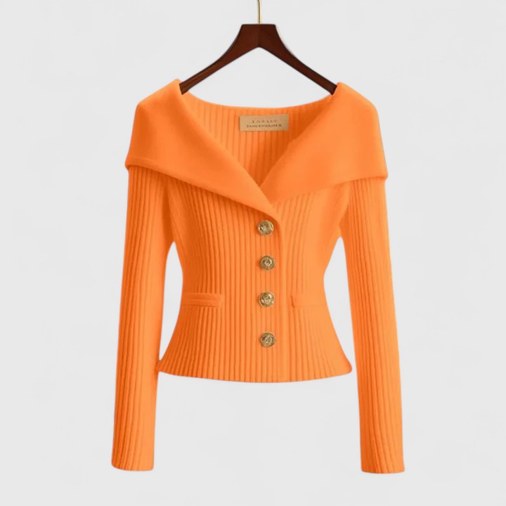 Addison elegant women's cardigan in neutral tones, relaxed silhouette with soft breathable fabric