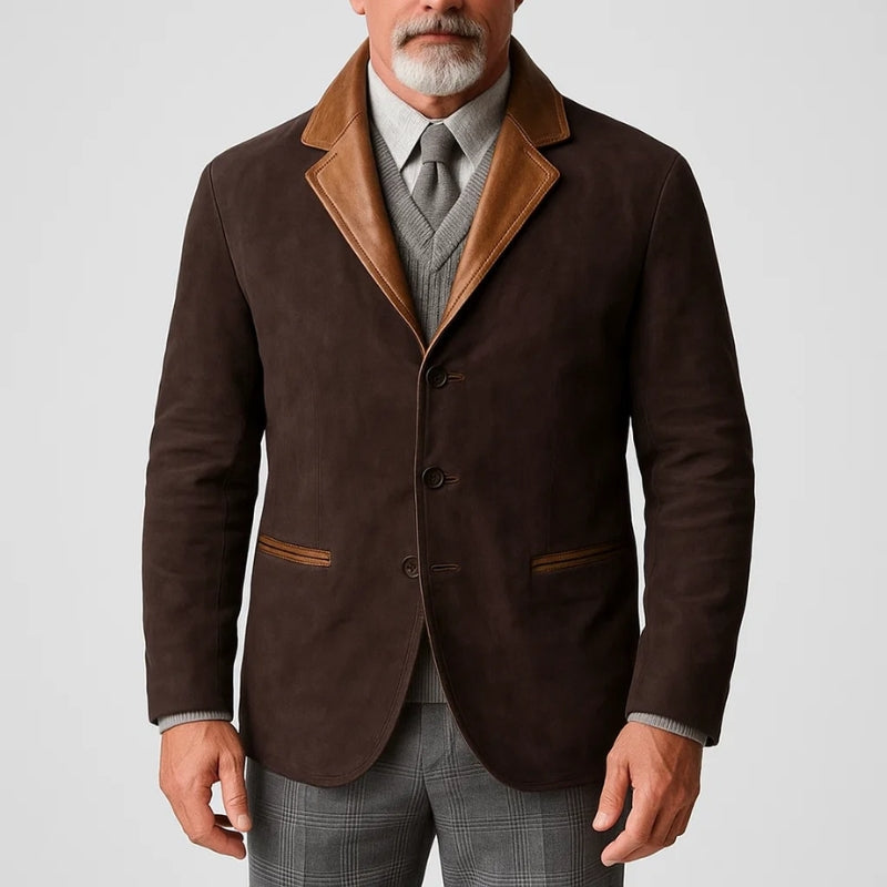 Olive green heavyweight cotton ridge coat with structured fit and utility pockets, hunting-inspired style