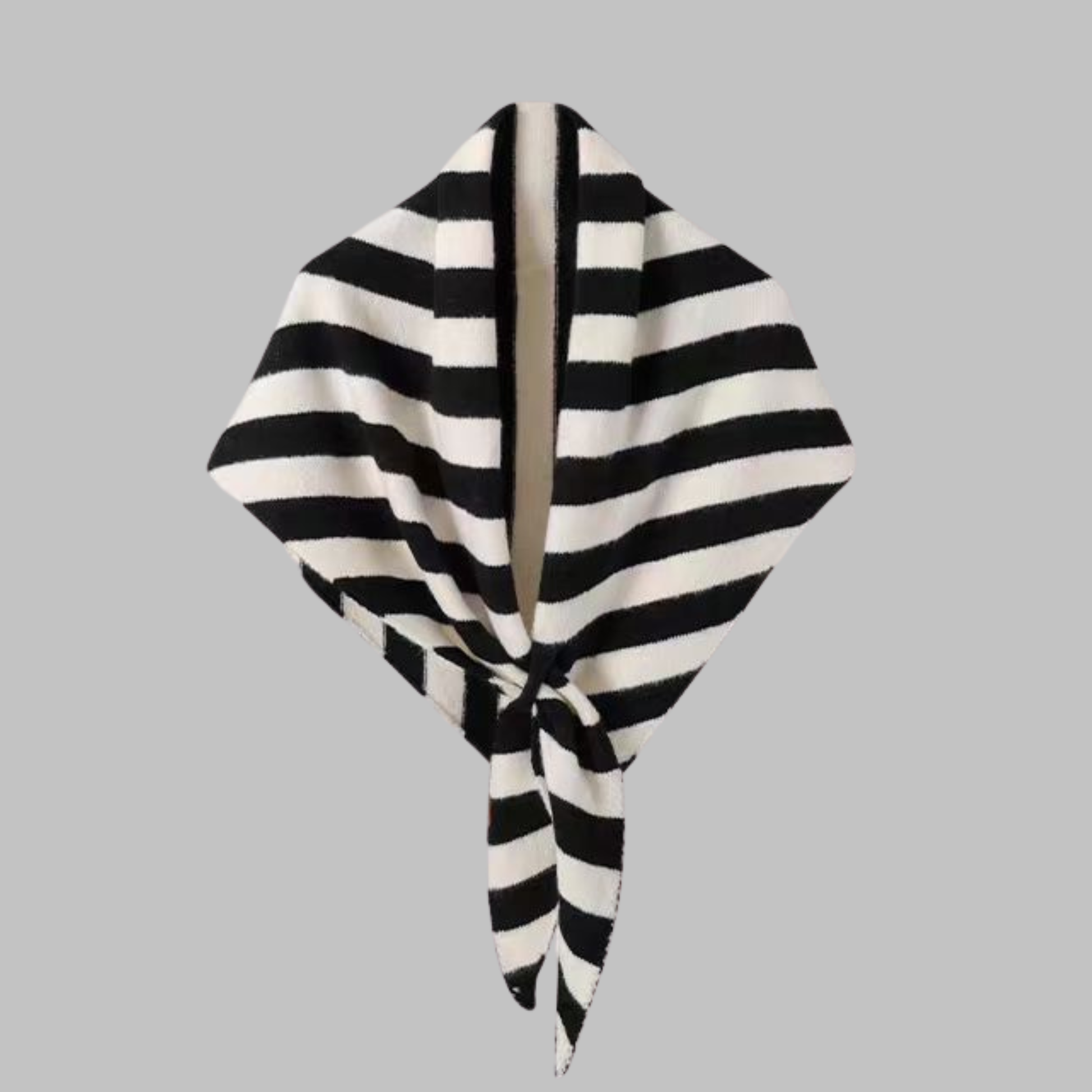 Classy soft triangle shawl wrap in neutral tone, elegant drape for versatile all-day wear