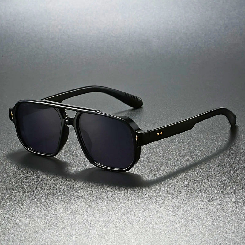Ravon retro square sunglasses with UV400 lenses, angular frame built for sharp street-ready presence