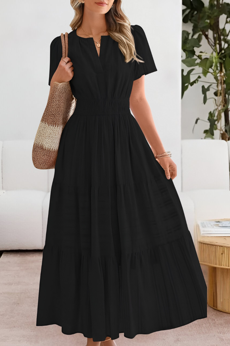 Cindy boho summer dress flowy silhouette breathable lightweight fabric warm-weather style