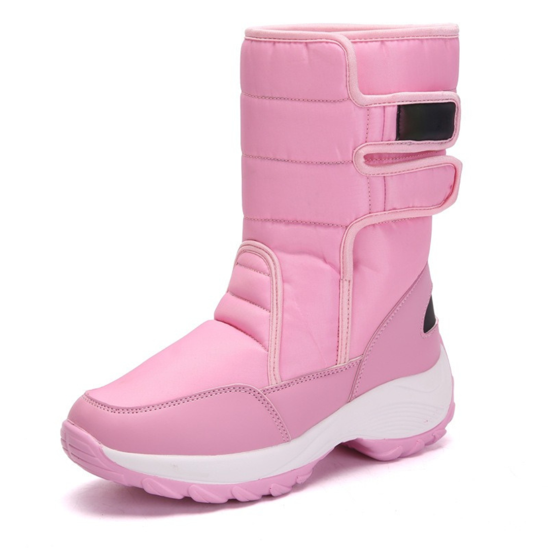 Women's ankle slip-on boots with cozy faux fur cuff trim, durable PU upper, winter casual style