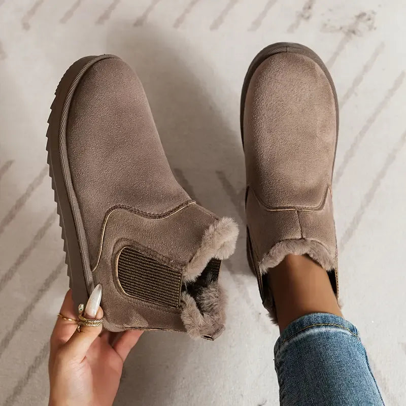 Becky solid color ankle short boots sleek streamlined silhouette leg-lengthening everyday style