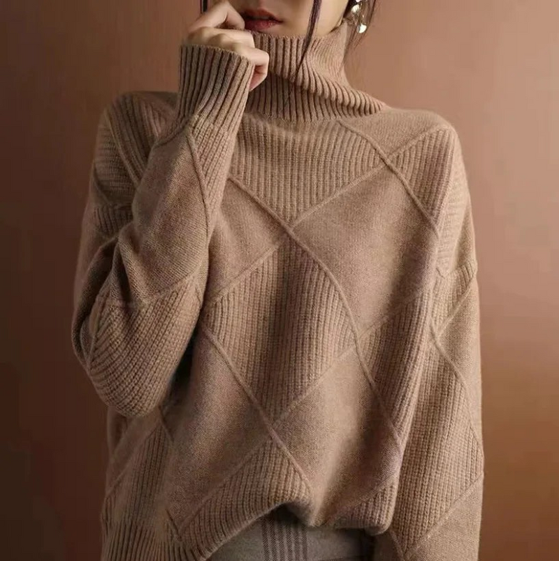 Avery classic turtleneck sweater cozy chic high-neck design for effortless layering versatility