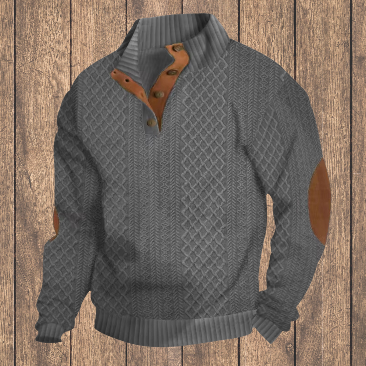 Timberline retro-style pullover in warm tones with classic cozy knit and vintage-inspired silhouette
