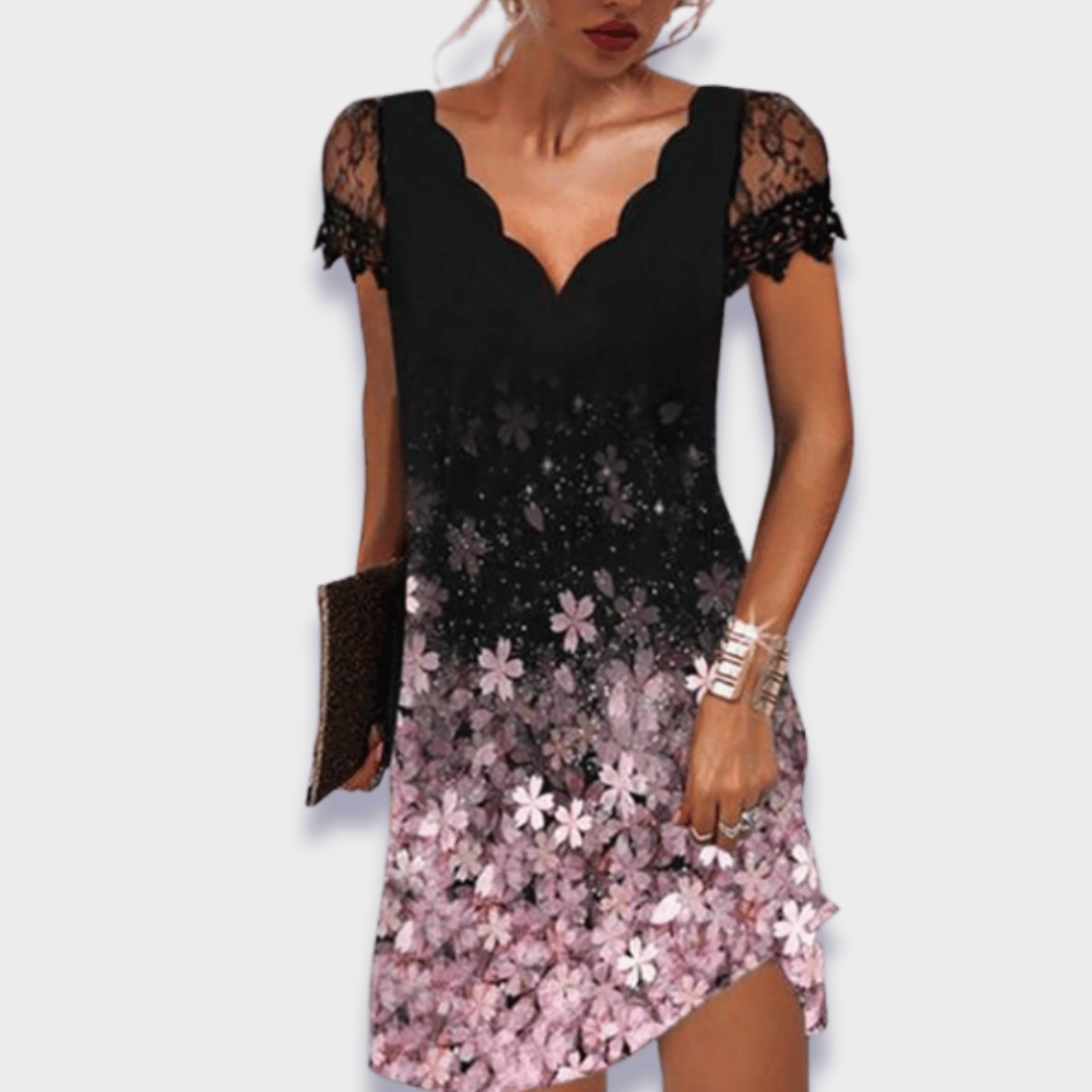 Women's elegant tummy control evening dress in classic cut with flattering structured silhouette