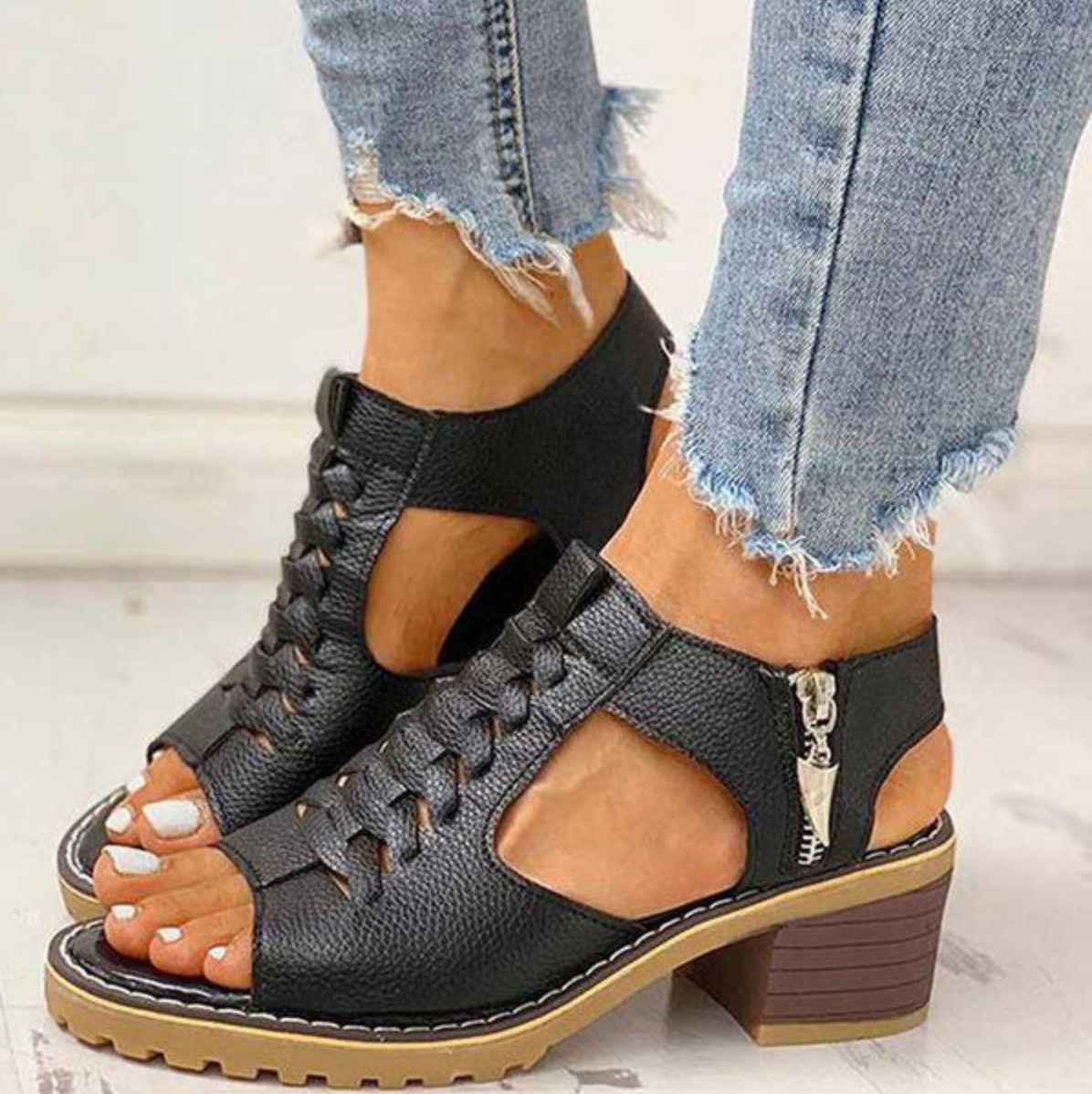 Women's beige high heel adjustable sandals with sleek straps and cushioned insole for all-day comfort