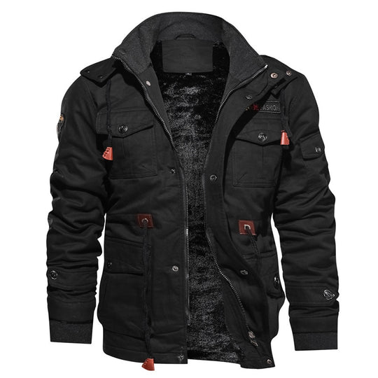 Men's olive military elegant coat with structured silhouette and refined double-breasted design