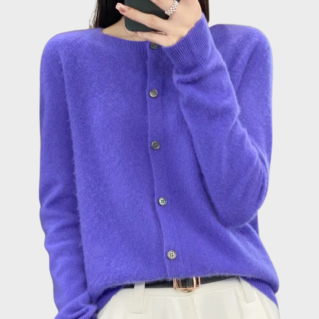 Bella™ stylish cardigan relaxed silhouette premium fabric soft breathable elegant layering piece