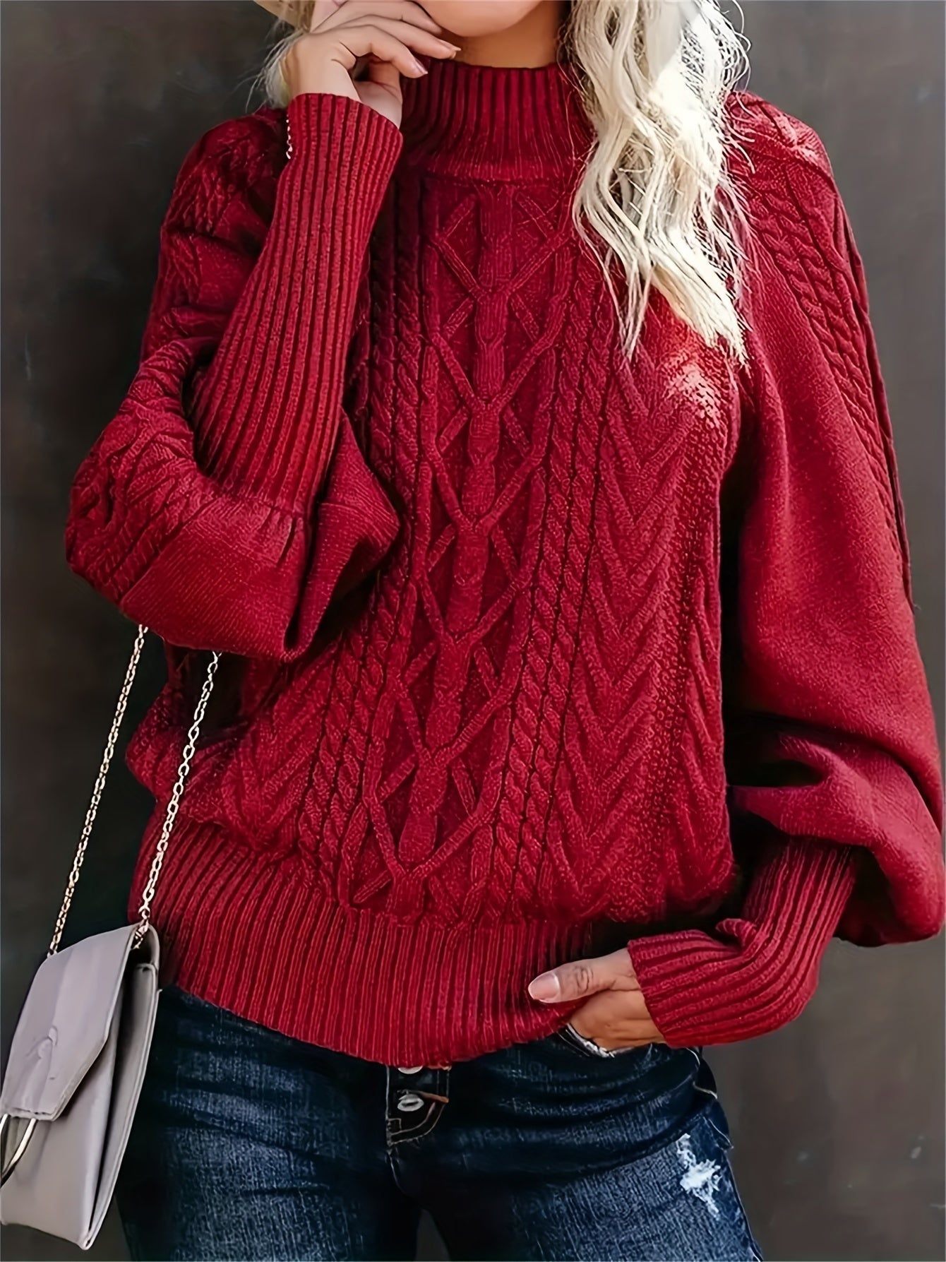 Mia casual long sleeve sweater relaxed silhouette soft breathable knit for effortless everyday style