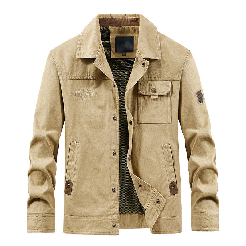 David Wavlynn casual work jacket breathable cotton blend snap button front polished everyday layer