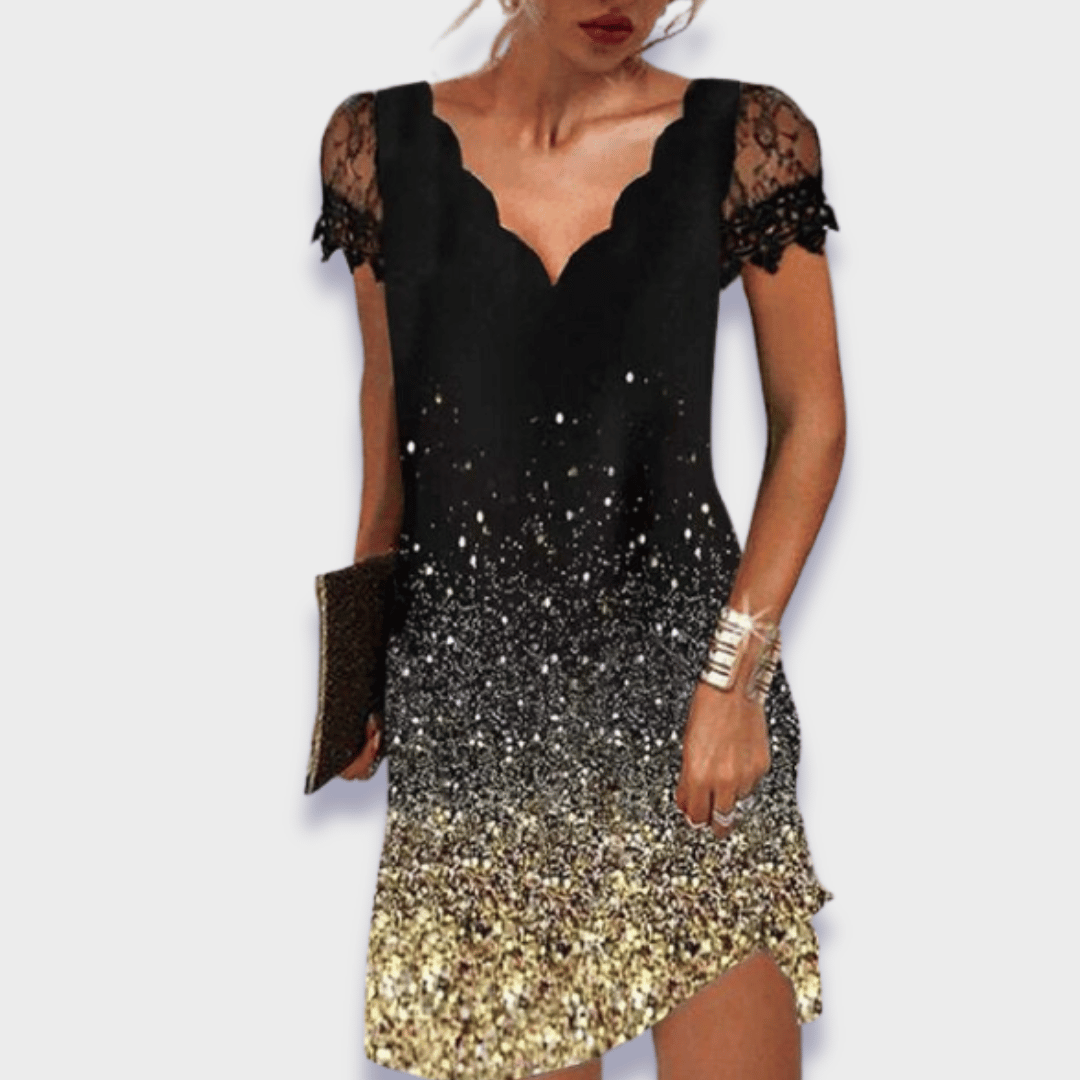 Women's elegant evening dress with tummy control slim fit silhouette in refined style