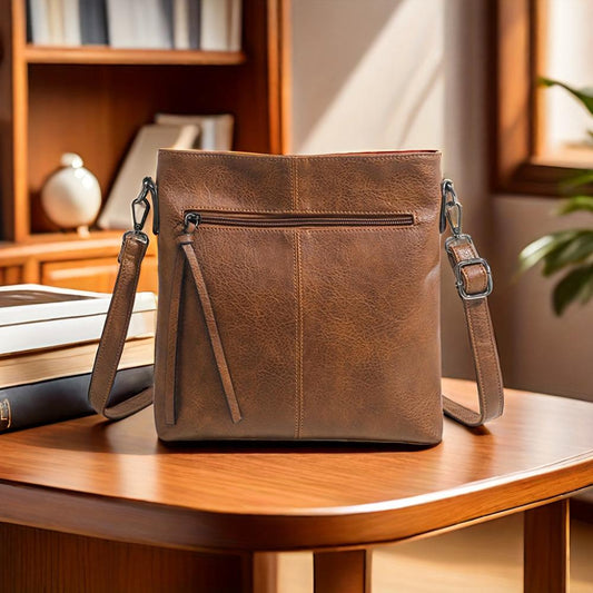 Anna - Vegan Leather Slim Crossbody Bag - Wavlynn