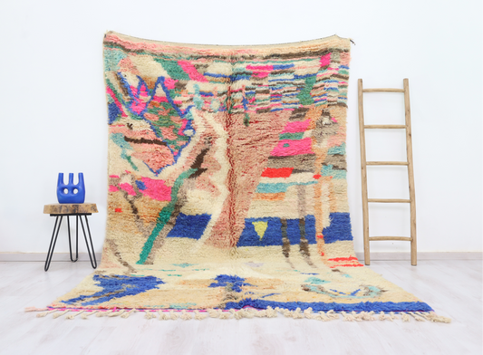 Afella Moroccan Rug 6'6" x 10'1" - Wavlynn