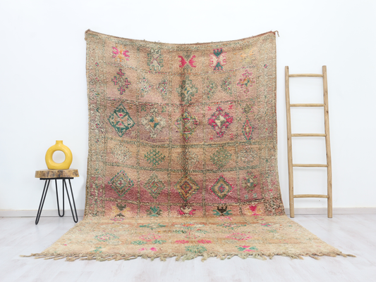 Tifezza Vintage Moroccan Rug 6'3" x9'7" - Wavlynn