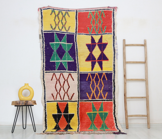 Alehyan  Moroccan Rug 4'4" x 7'8" - Wavlynn