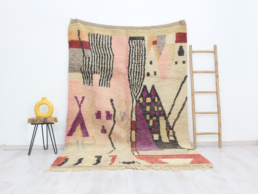 Ghumara Moroccan Rug 5'5" x 8'8" - Wavlynn