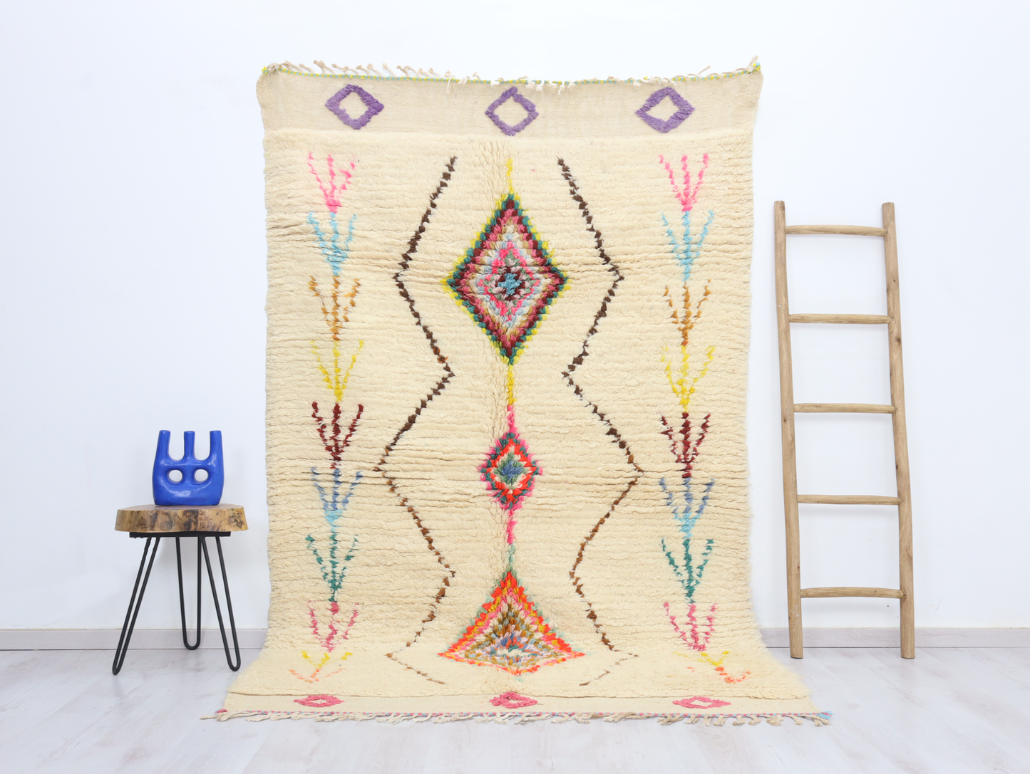 Amghar Moroccan Rug 5'1" x 8'3" - Wavlynn