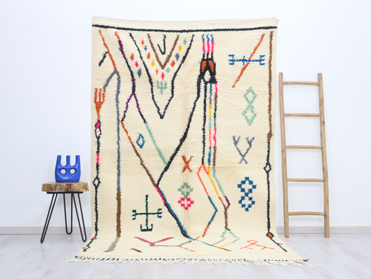 Tagwizult Moroccan Rug 4'9" x 8'3" - Wavlynn