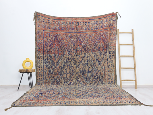 Aksilur Vintage Moroccan Rug  6'9" x 12'0" - Wavlynn