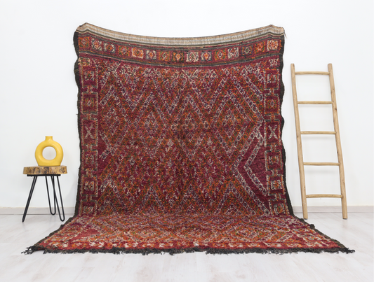 Afuray Vintage Moroccan Rug  6'9" x 9'6" - Wavlynn