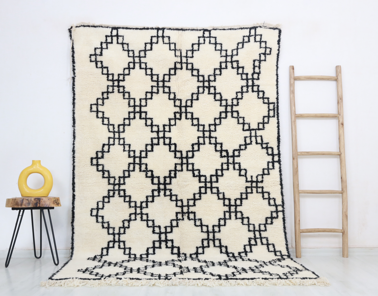 Anella Beni Ourain Rug 5'3" x 8'3" - Wavlynn