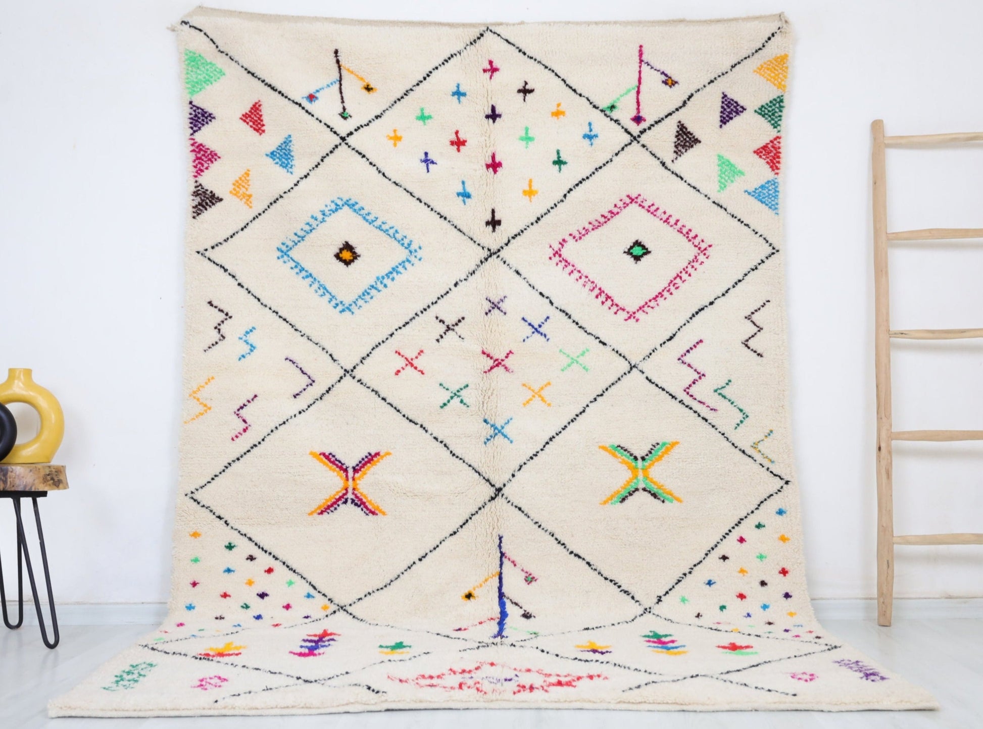 Tanir Beni Ourain Rug  5'8" x 8'9" - Wavlynn