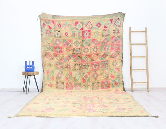 Awzar Vintage Moroccan Rug  6'4" x12'6" - Wavlynn