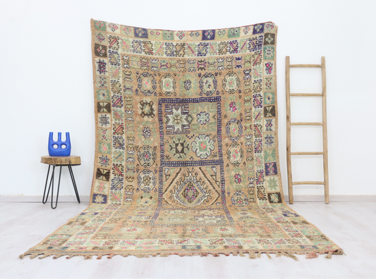 Amellal Vintage Moroccan Rug  6'3" x11'2" - Wavlynn