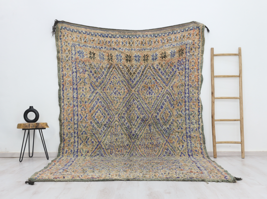 Tawenza Vintage Moroccan Rug 6'6" x10'1" - Wavlynn