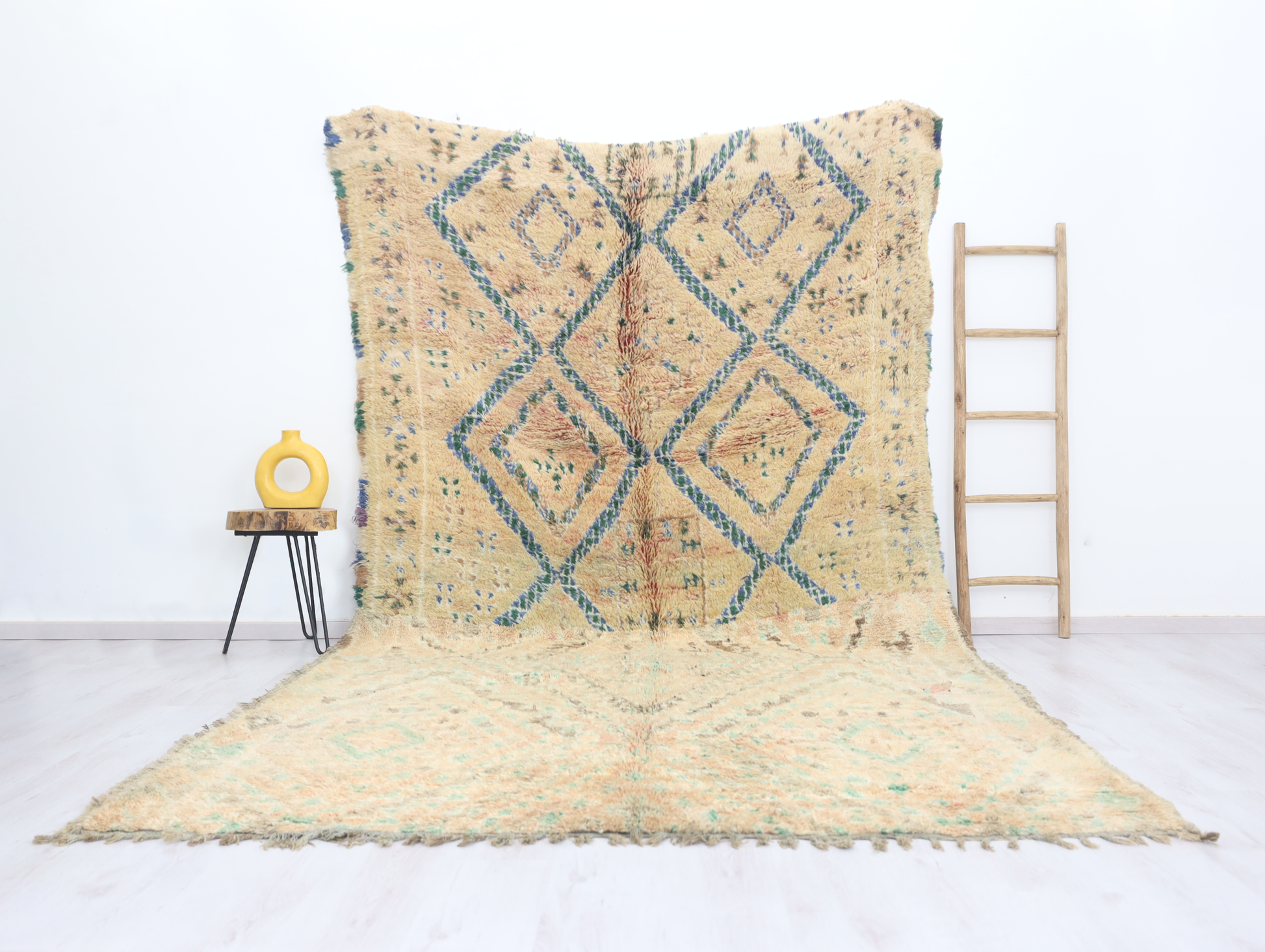 Hizal Vintage Moroccan Rug 6'6" x12'1" - Wavlynn