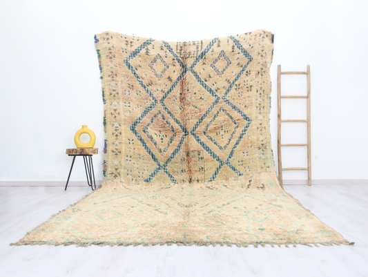 Hizal Vintage Moroccan Rug 6'6" x12'1" - Wavlynn