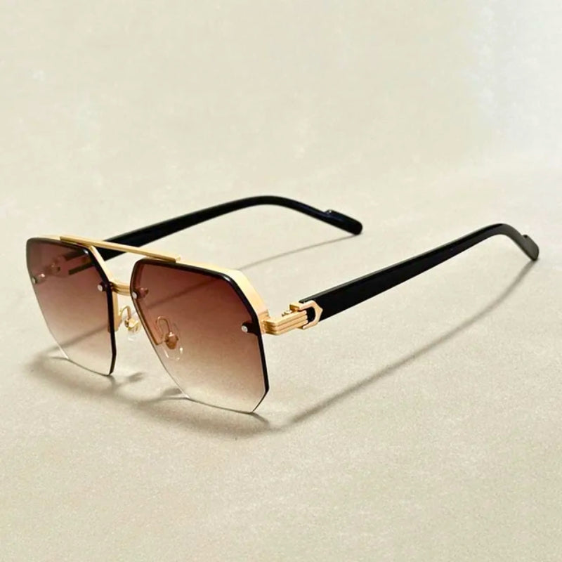 Varyn geometric sunglasses with gradient lenses, UV400 protection and anti-glare impact-resistant frames