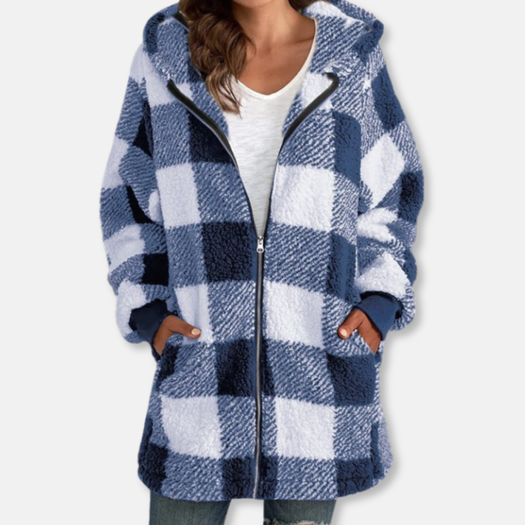 Women's oversized longline soft knit hooded jacket full zip Wavlynn in cozy relaxed fit