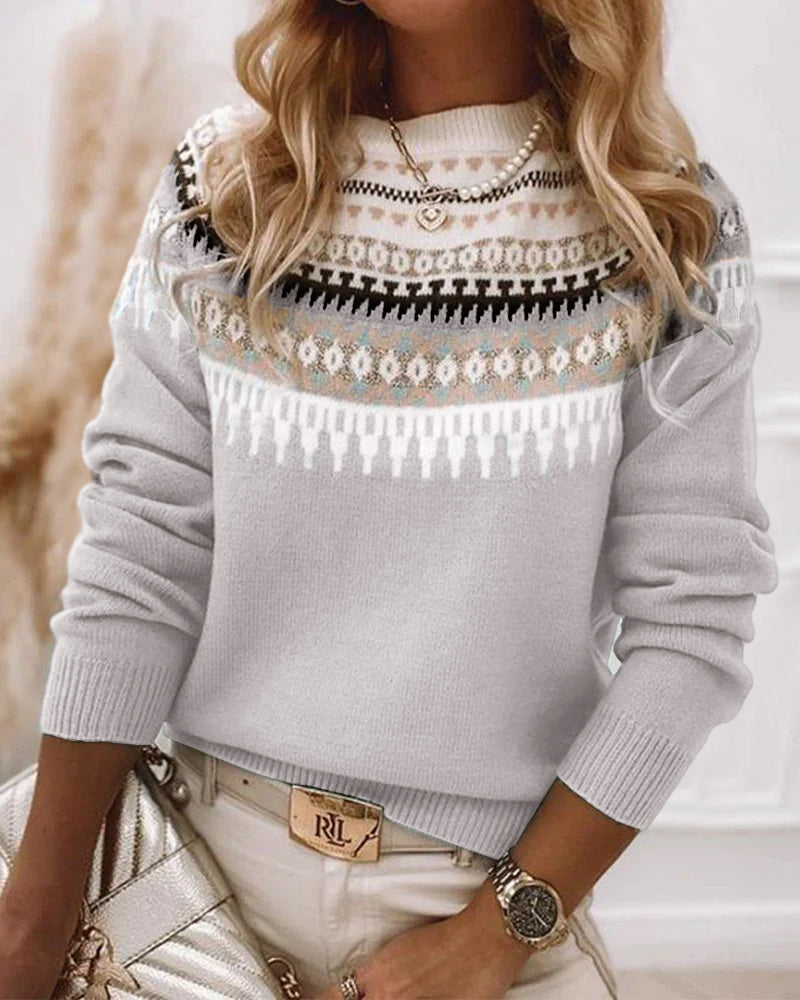 Everly™ cozy knitted sweater classic elegant cut soft texture all-season comfort wear