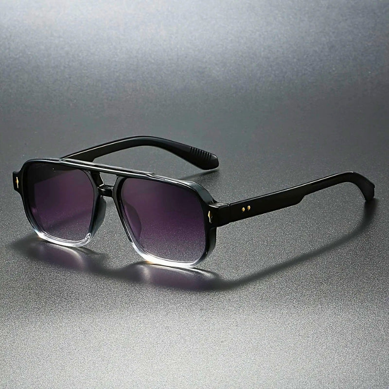 Ravon retro square sunglasses with UV400 lenses, angular frame built for bold street-ready presence