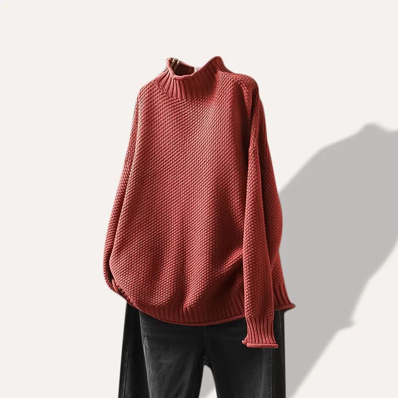Unisex cozy knit sweater soft high-quality knitwear casual relaxed fit for work or weekend
