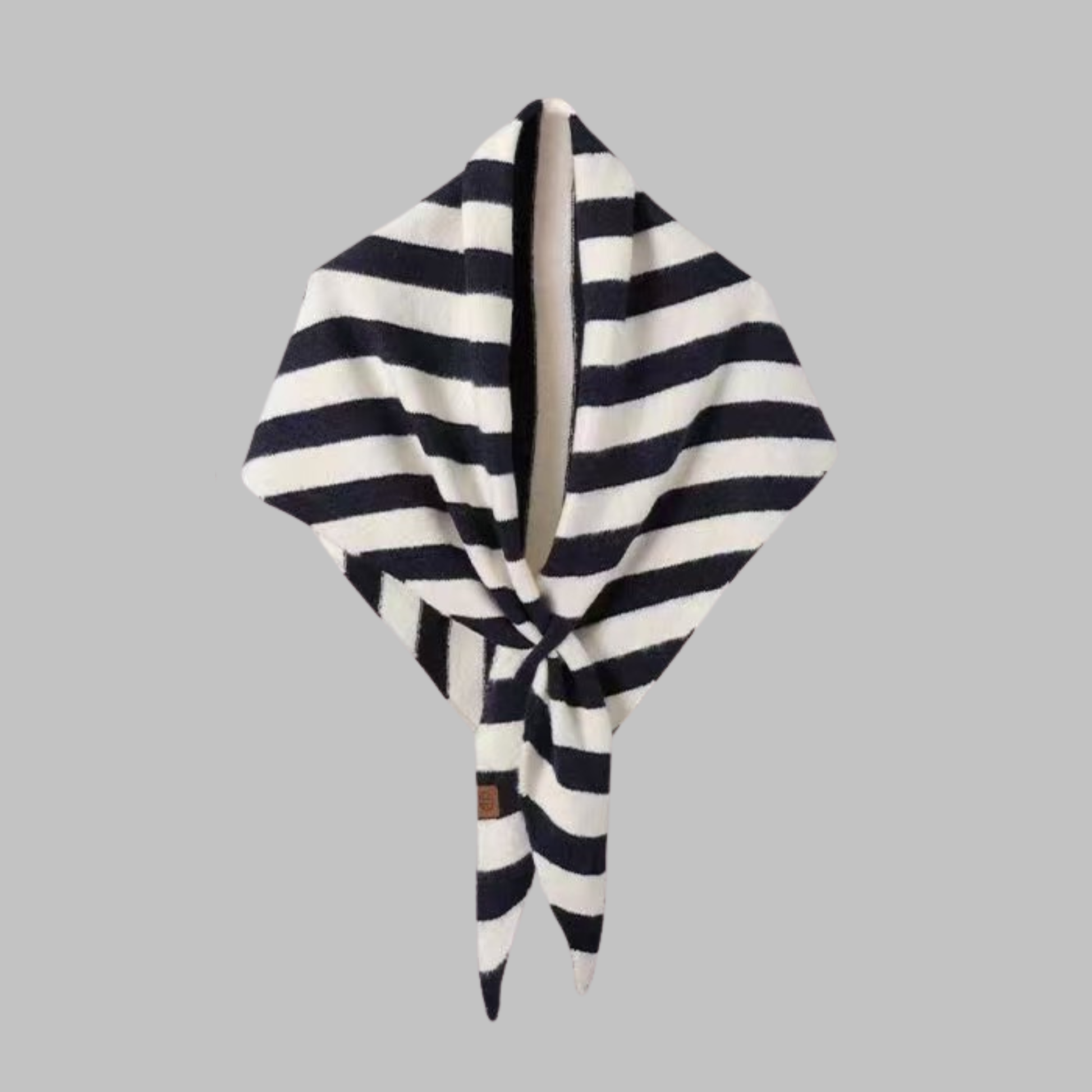 Classy soft triangle shawl wrap in neutral tone, lightweight elegant layer for versatile all-day wear
