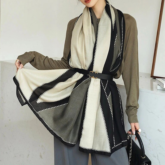 Audrey Geometry Shawl - Wavlynn