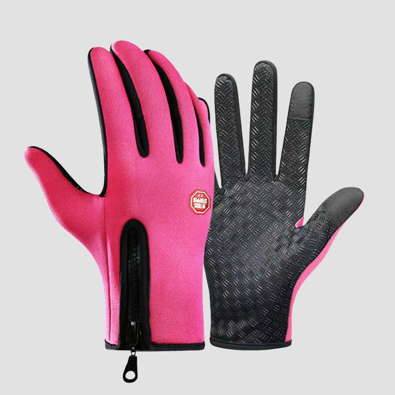 Vento black waterproof winter gloves with touchscreen-compatible fingertips and full-dexterity grip design
