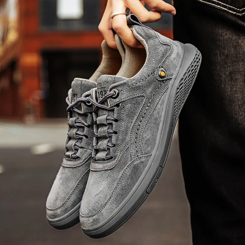 Aurel 1987 full-grain leather sneaker in classic neutral tones with artisanal retro-inspired silhouette