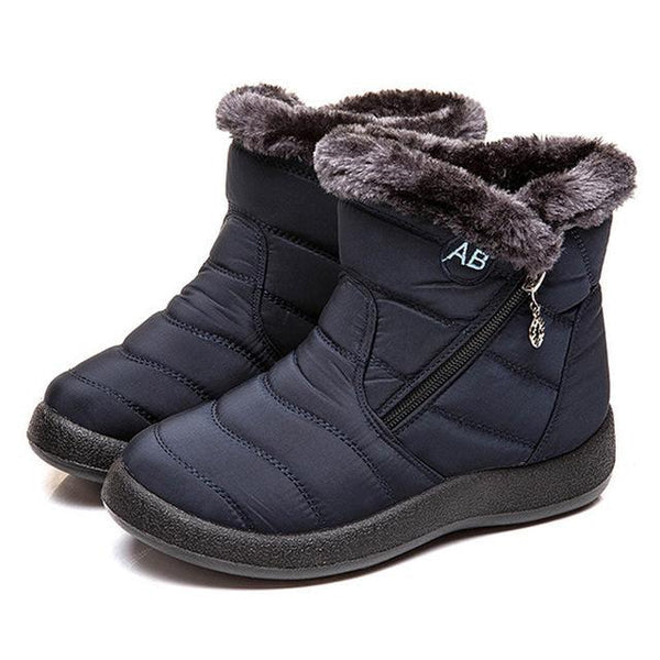 Women's mid-calf winter boots with soft comfort sole, sleek silhouette, and cozy cushioned fit