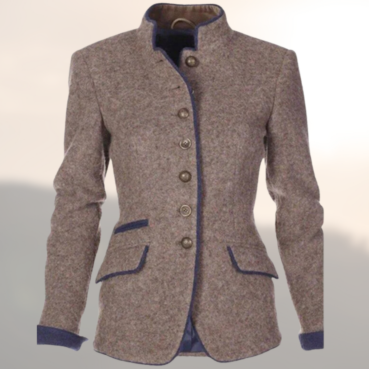 Victoria handcrafted women's tailored jacket with delicate detailing for understated luxury elegance